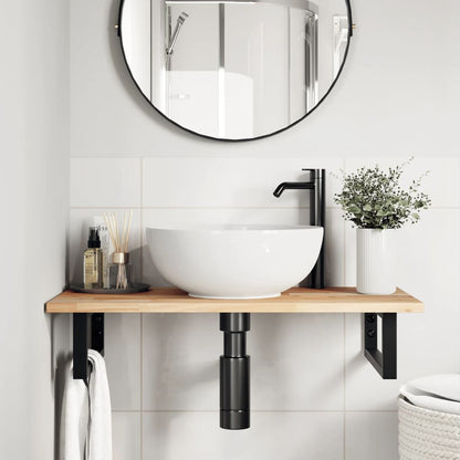 Piano da Bagno Non Trattato 100x40x2cm Legno Massello di Acacia