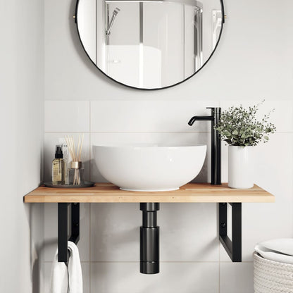 Piano da Bagno Non Trattato 60x50x2 cm Legno Massello di Acacia