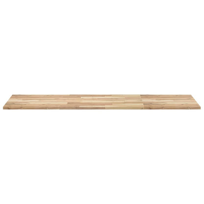 Piano da Bagno Non Trattato 120x60x2cm Legno Massello di Acacia