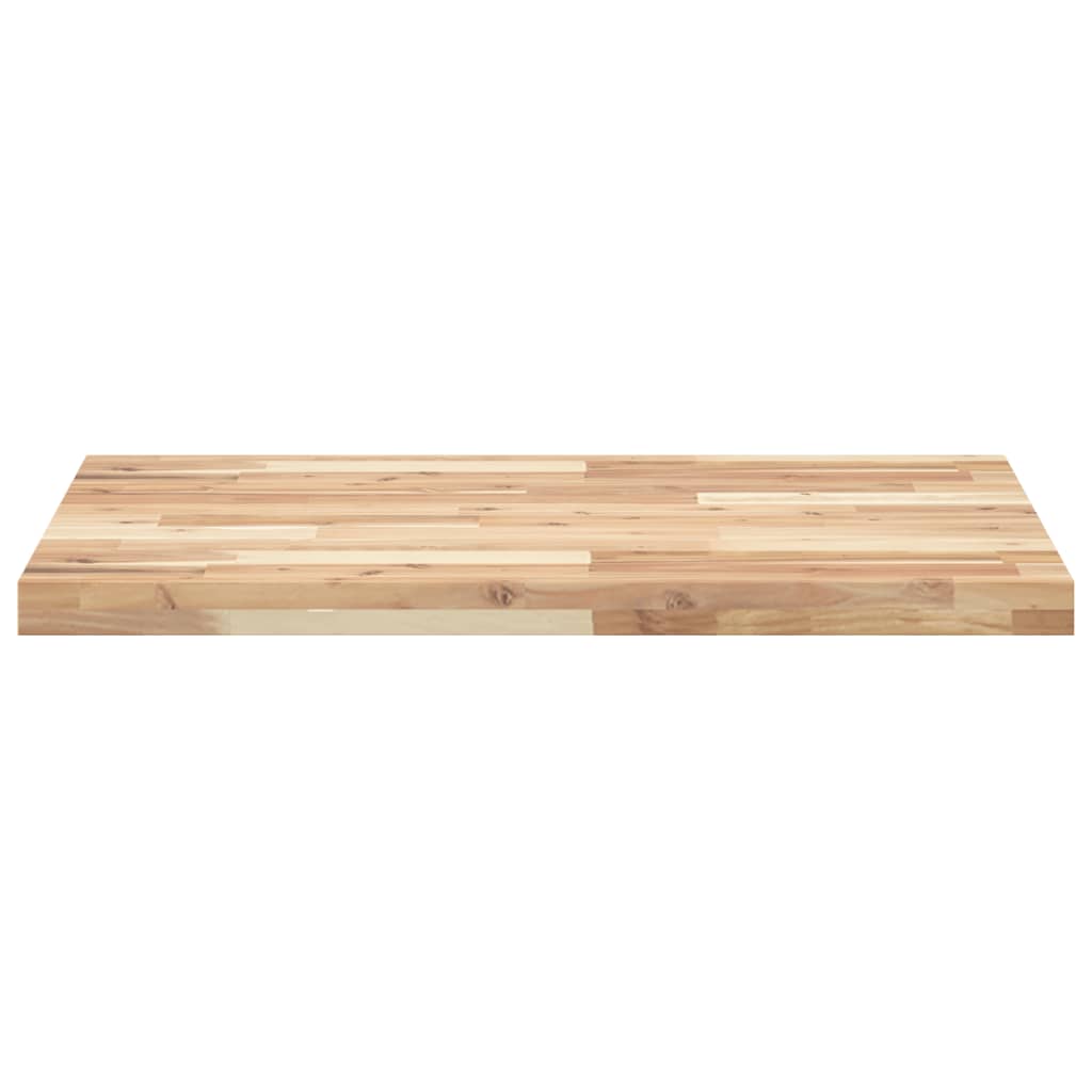 Piano da Bagno Non Trattato 100x60x4cm Legno Massello di Acacia