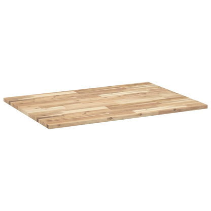 Piano Scrivania Non Trattato 80x70x2cm Legno Massello di Acacia