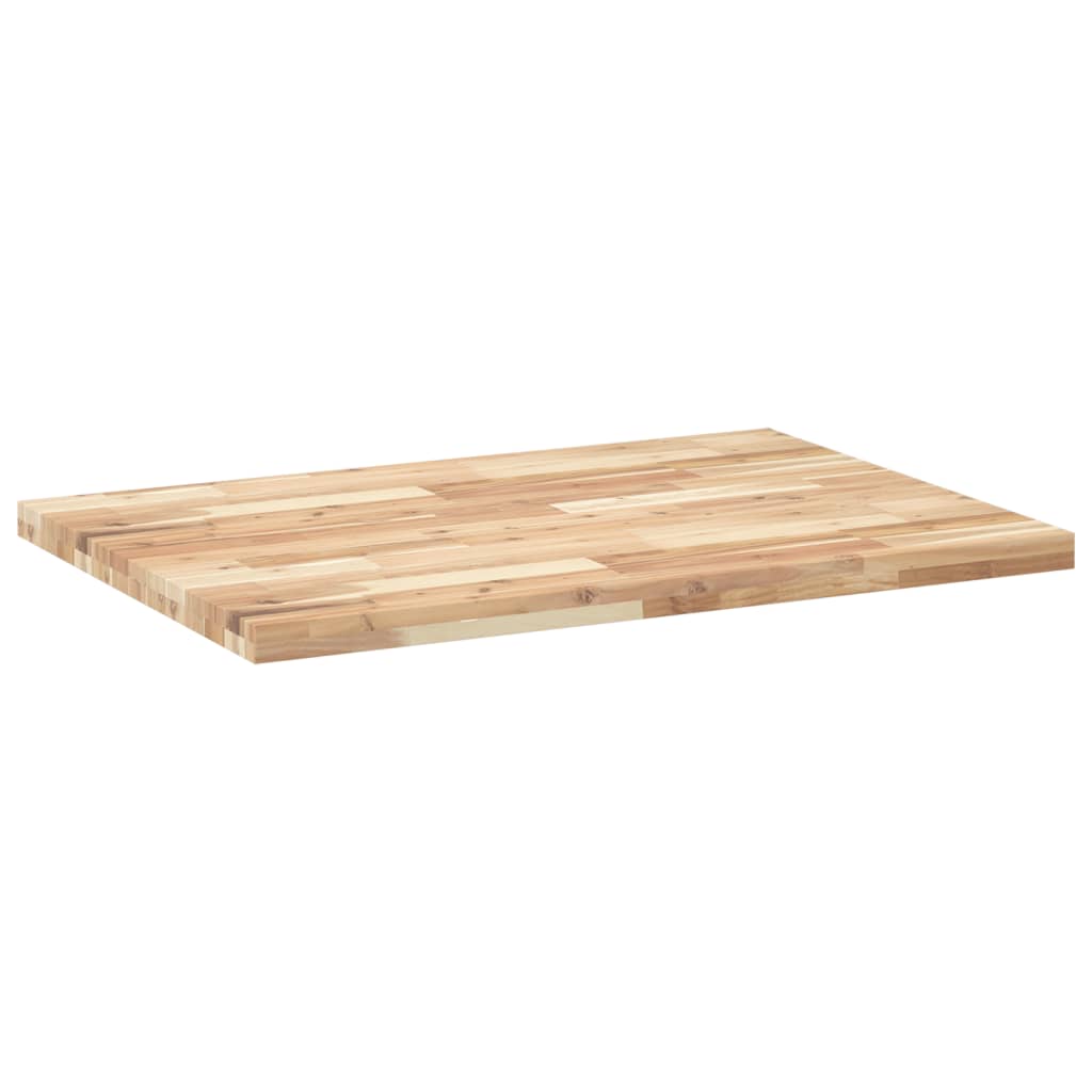 Piano Scrivania Non Trattato 80x70x4cm Legno Massello di Acacia