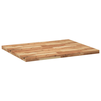 Piano Scrivania a Olio 100x80x4 cm Legno Massello Acacia