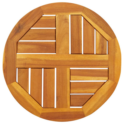 Piano per Tavolo Ã˜40x2 cm Rotondo in Legno Massello di Acacia