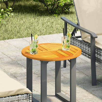 Piano per Tavolo Ã˜50x2 cm Rotondo in Legno Massello di Acacia
