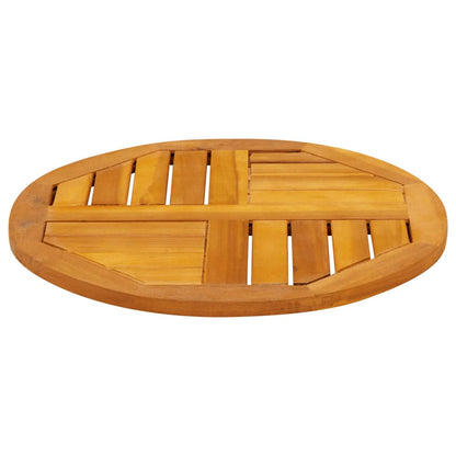 Piano per Tavolo Ã˜50x2 cm Rotondo in Legno Massello di Acacia