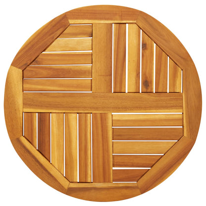 Piano per Tavolo Ã˜60x2 cm Rotondo in Legno Massello di Acacia