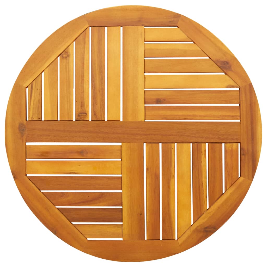 Piano per Tavolo Ã˜70x2 cm Rotondo in Legno Massello di Acacia