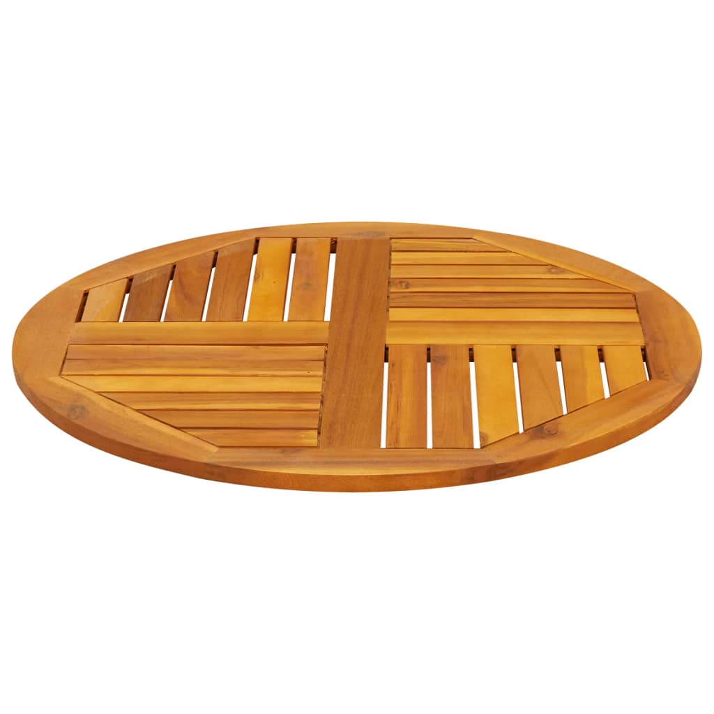Piano per Tavolo Ã˜70x2 cm Rotondo in Legno Massello di Acacia