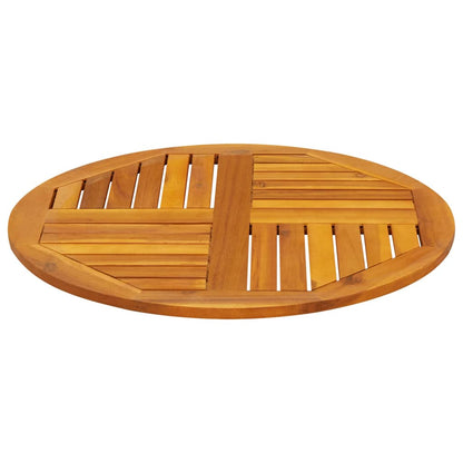 Piano per Tavolo Ã˜70x2 cm Rotondo in Legno Massello di Acacia