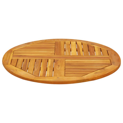 Piano per Tavolo Ã˜80x2,2 cm Rotondo in Legno Massello di Acacia