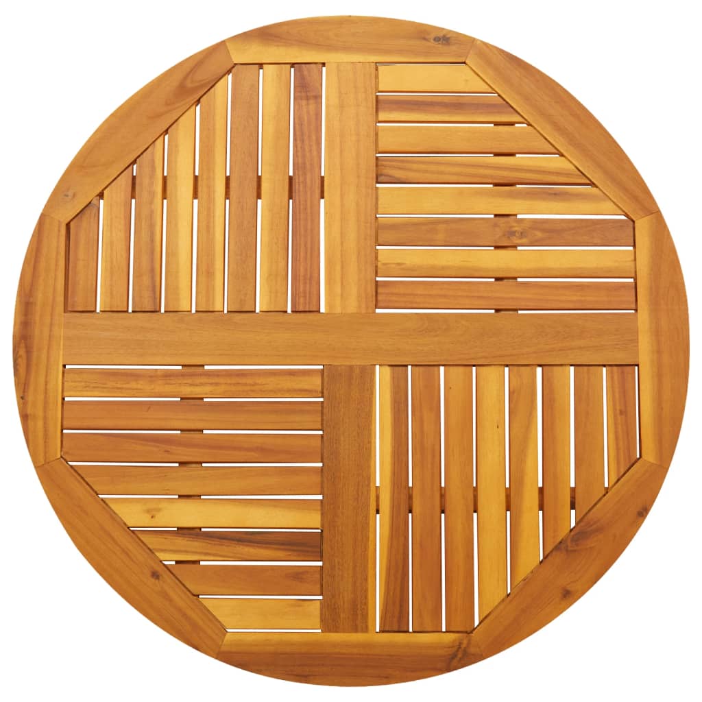 Piano per Tavolo ÃƒËœ90x2,2 cm Rotondo in Legno Massello di Acacia