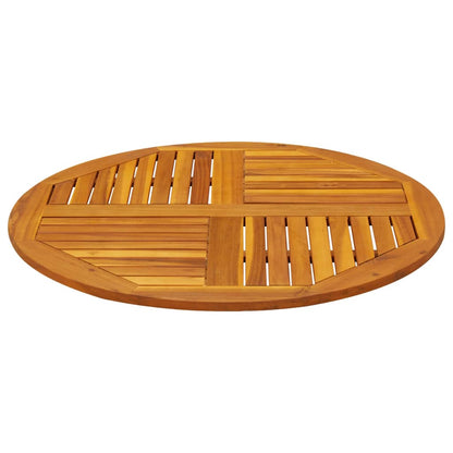 Piano per Tavolo ÃƒËœ90x2,2 cm Rotondo in Legno Massello di Acacia