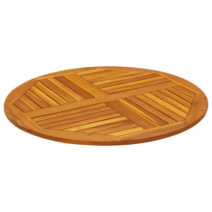 Piano per Tavolo ÃƒËœ90x2,2 cm Rotondo in Legno Massello di Acacia