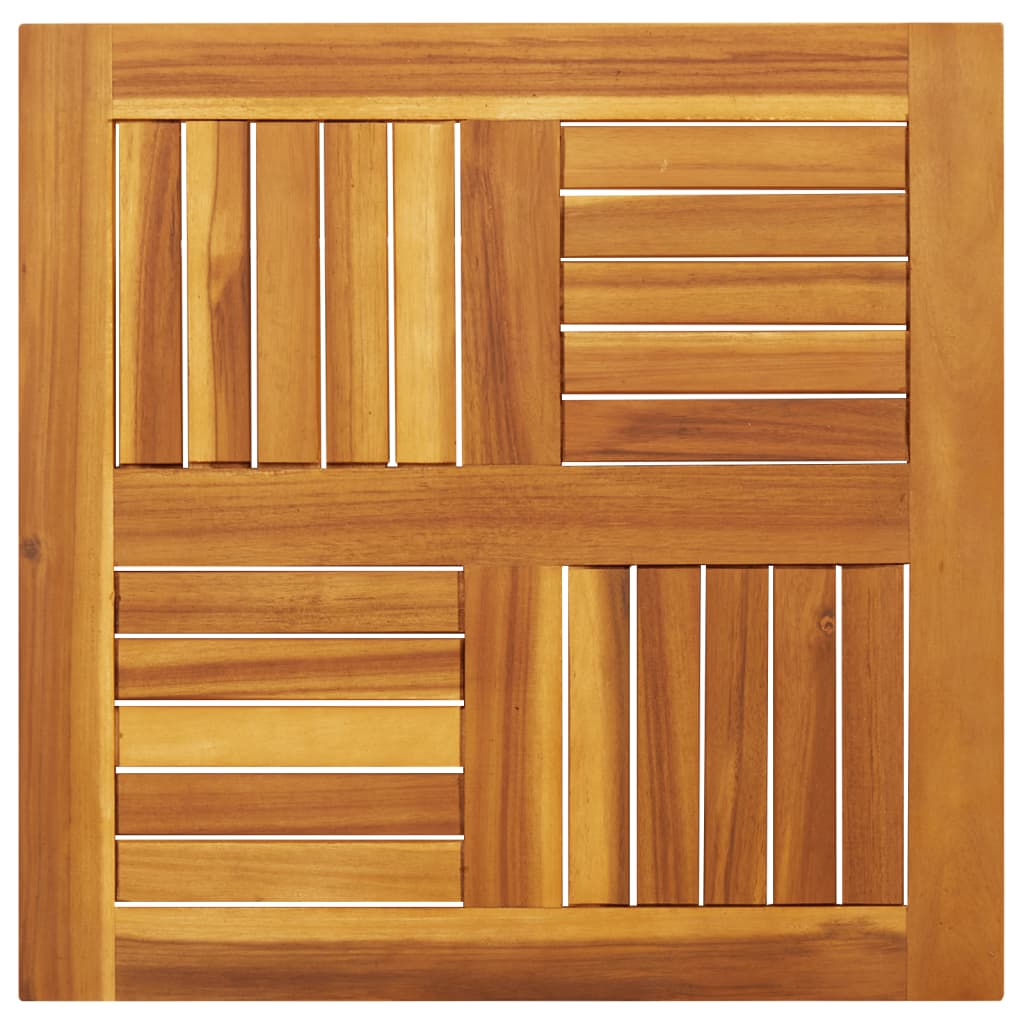 Piano per Tavolo 60x60x2 cm Quadrato Legno Massello di Acacia