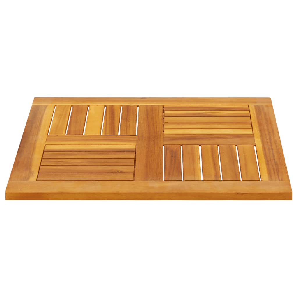 Piano per Tavolo 60x60x2 cm Quadrato Legno Massello di Acacia