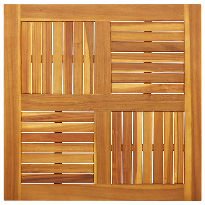 Piano per Tavolo 80x80x2,2 cm Quadrato Legno Massello di Faggio