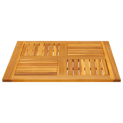 Piano per Tavolo 80x80x2,2 cm Quadrato Legno Massello di Faggio