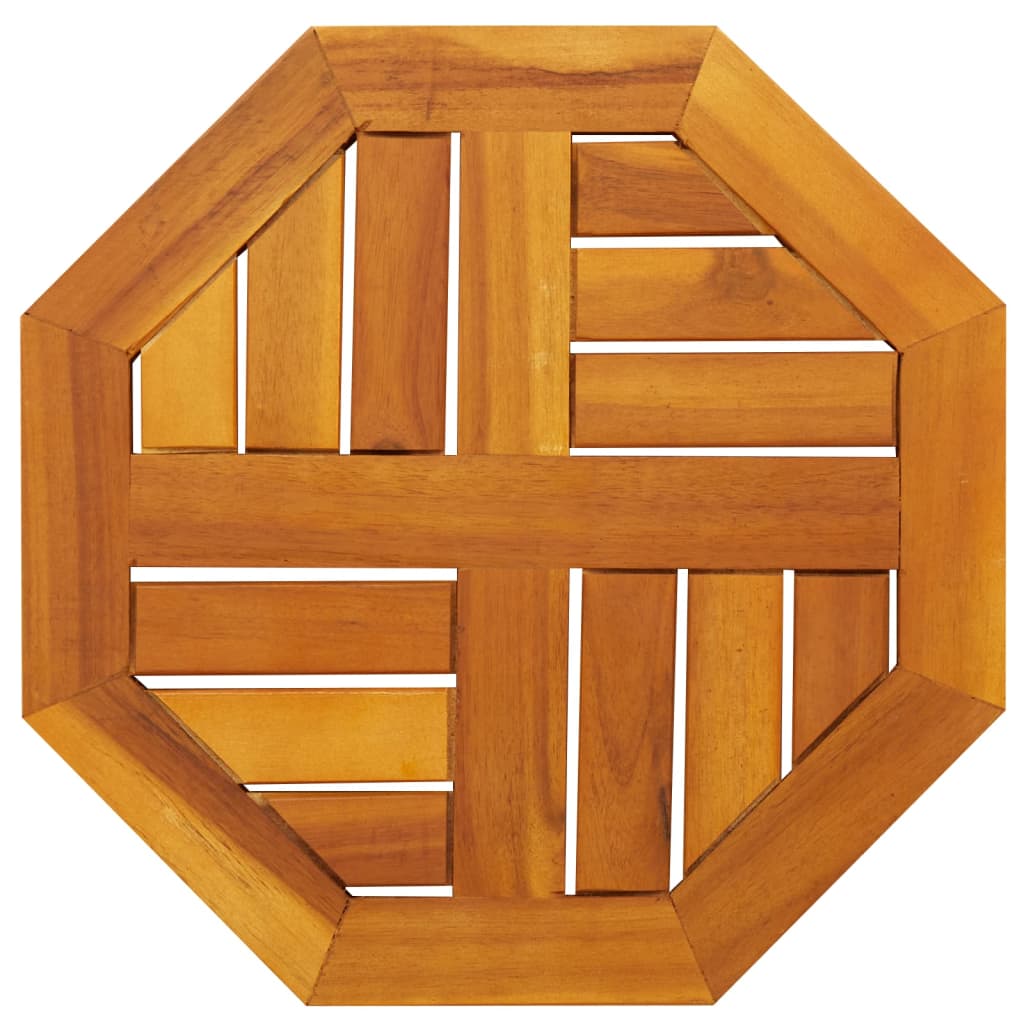 Piano per Tavolo 40x40x2 cm Ottagonale Legno Massello di Acacia