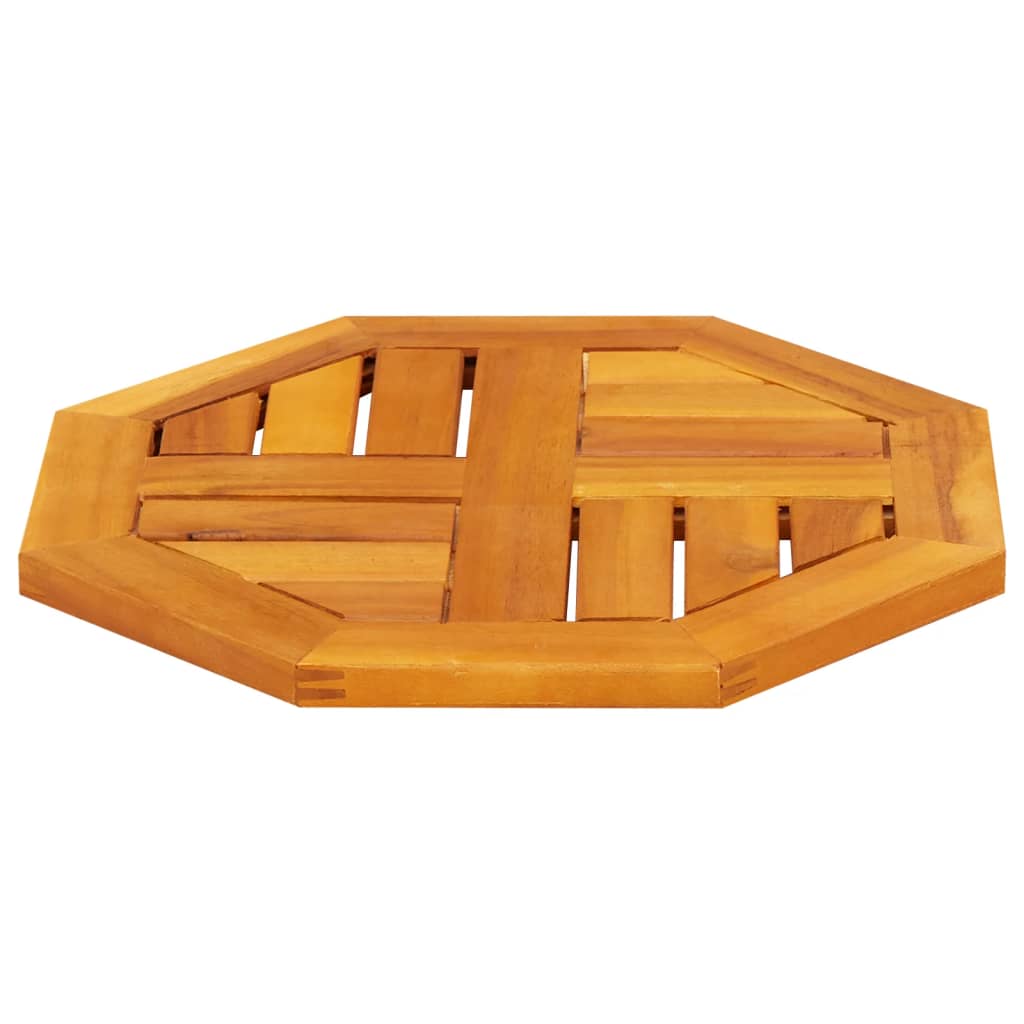 Piano per Tavolo 40x40x2 cm Ottagonale Legno Massello di Acacia