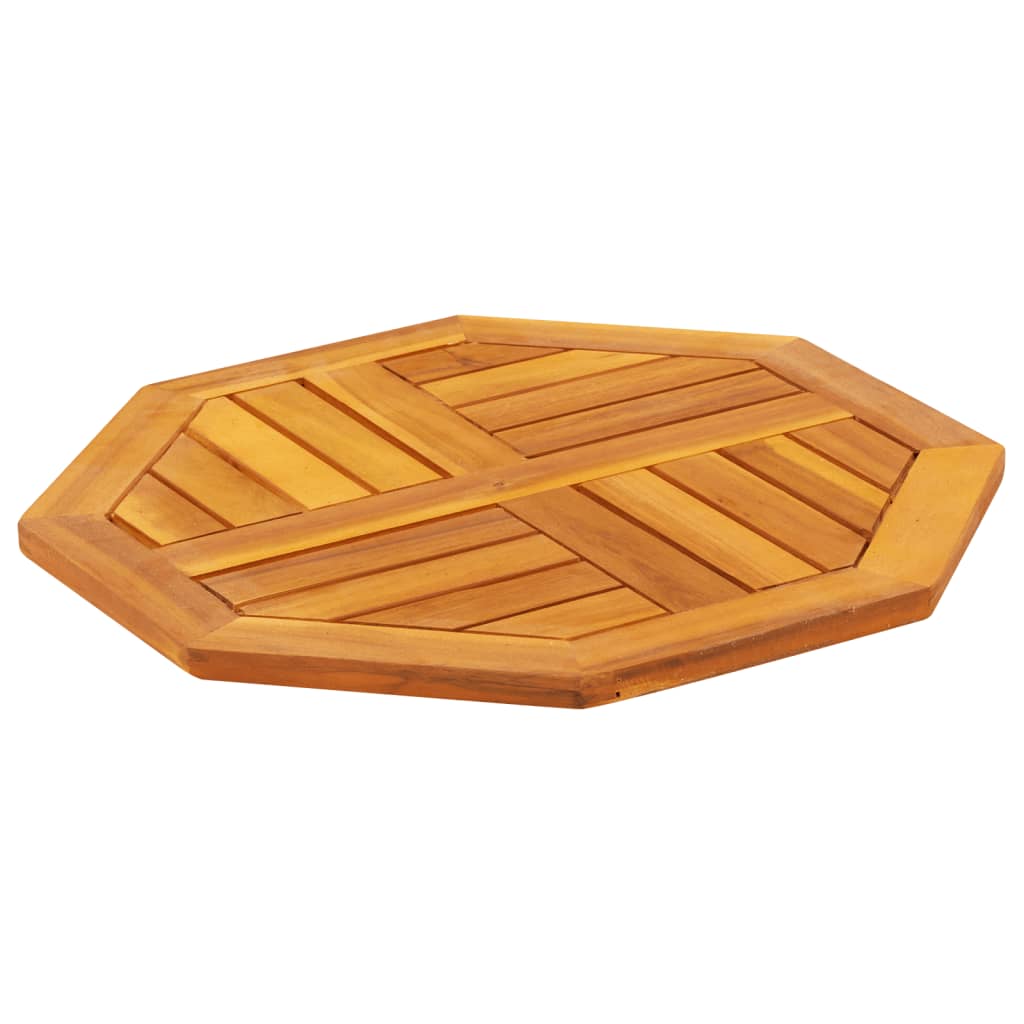 Piano per Tavolo 50x50x2 cm Ottagonale Legno Massello di Acacia