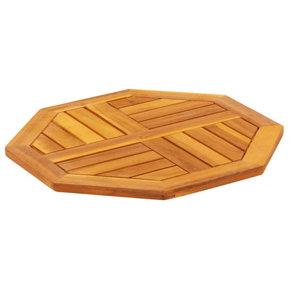Piano per Tavolo 50x50x2 cm Ottagonale Legno Massello di Acacia