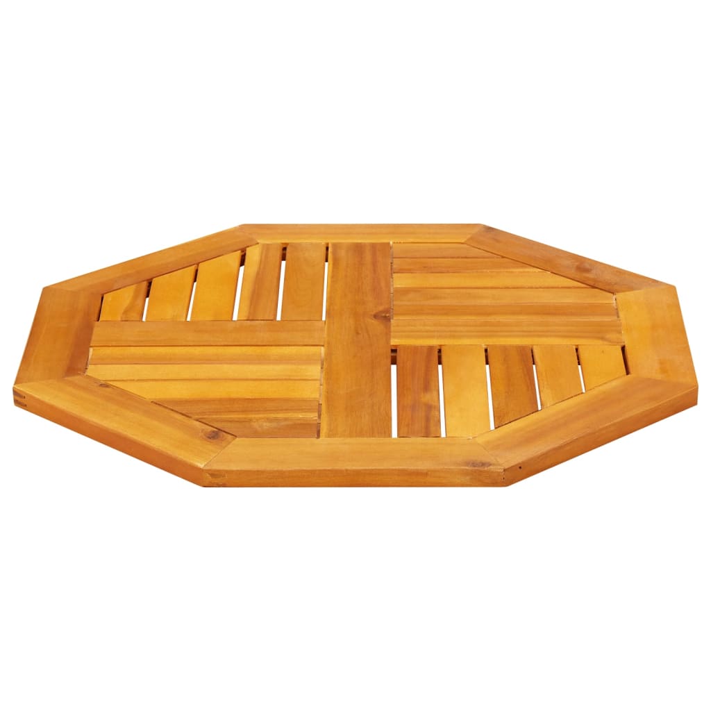Piano per Tavolo 60x60x2 cm Ottagonale Legno Massello di Acacia