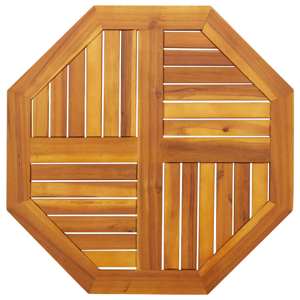 Piano per Tavolo 70x70x2 cm Ottagonale Legno Massello di Acacia