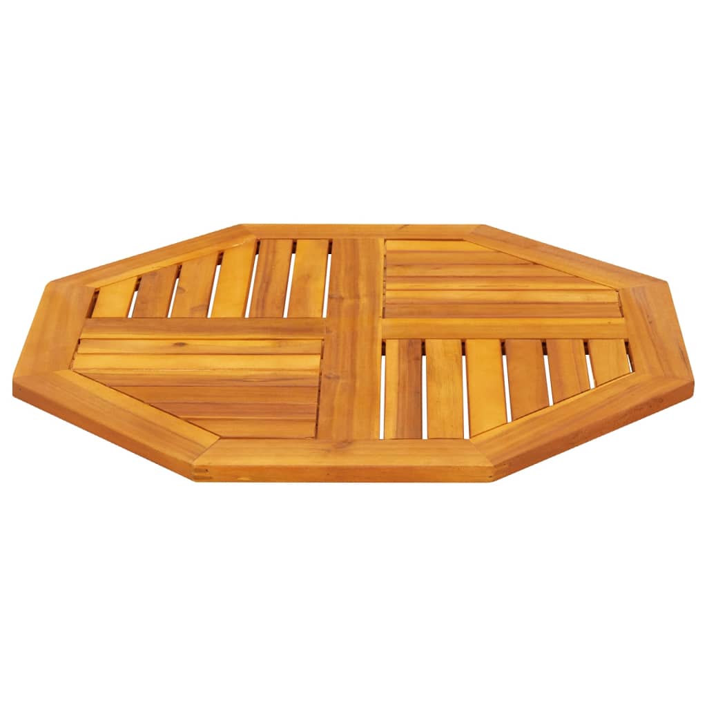 Piano per Tavolo 70x70x2 cm Ottagonale Legno Massello di Acacia