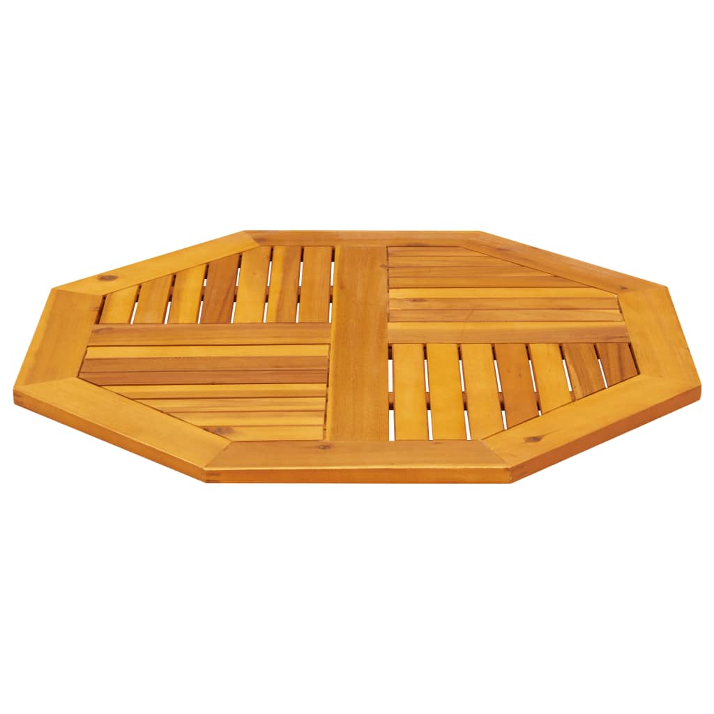 Piano per Tavolo 80x80x2,2 cm Ottagonale Legno Massello Acacia