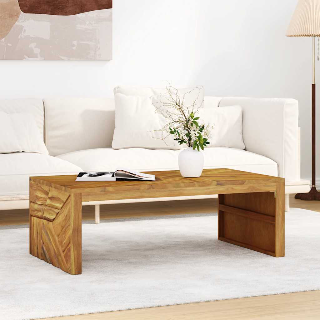 Tavolino da Salotto 110x60x38 cm in Legno Massello di Teak