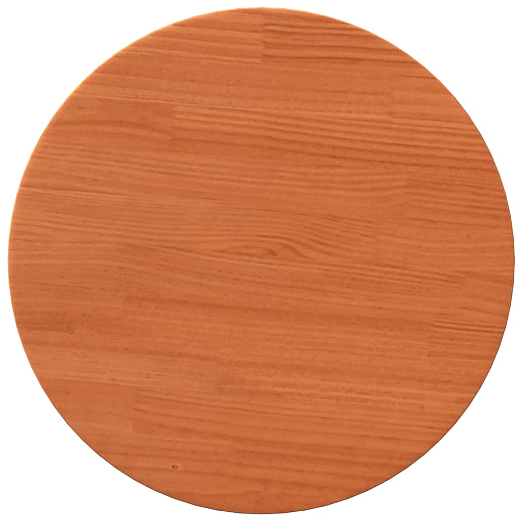 Piano Tavolo Rotondo Marrone Cera Ã˜40x2,5cm Legno Massello Pino