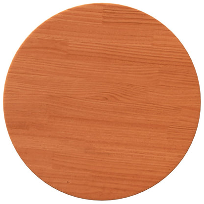Piano Tavolo Rotondo Marrone Cera Ã˜40x2,5cm Legno Massello Pino