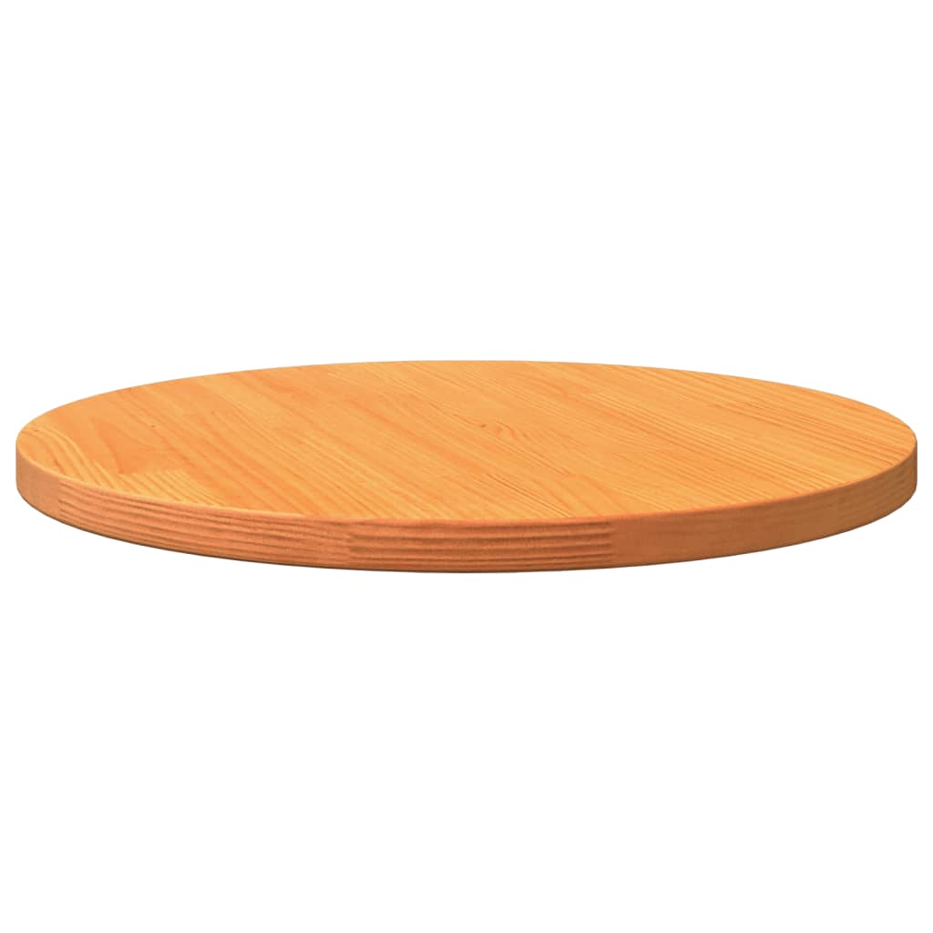 Piano Tavolo Rotondo Marrone Cera Ã˜50x2,5cm Legno Massello Pino