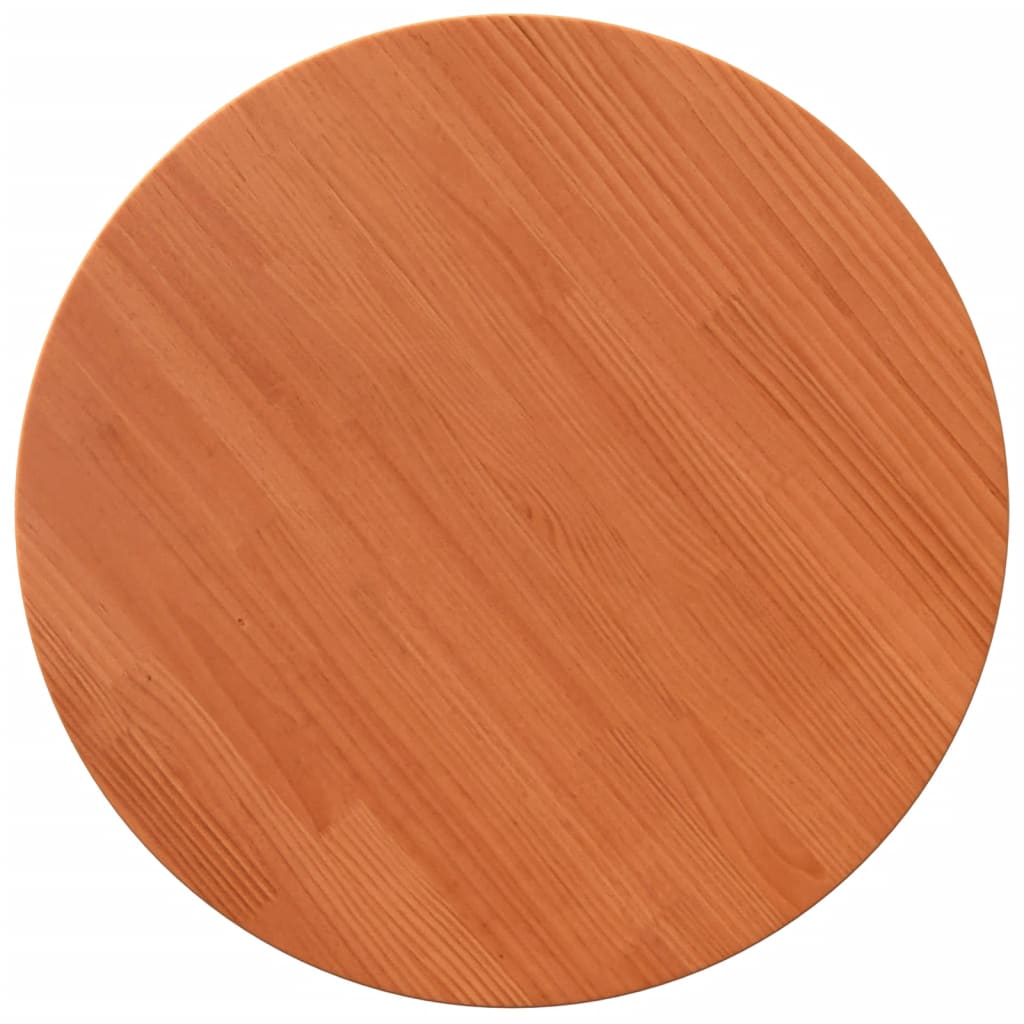 Piano Tavolo Rotondo Marrone Cera Ã˜60x2,5cm Legno Massello Pino