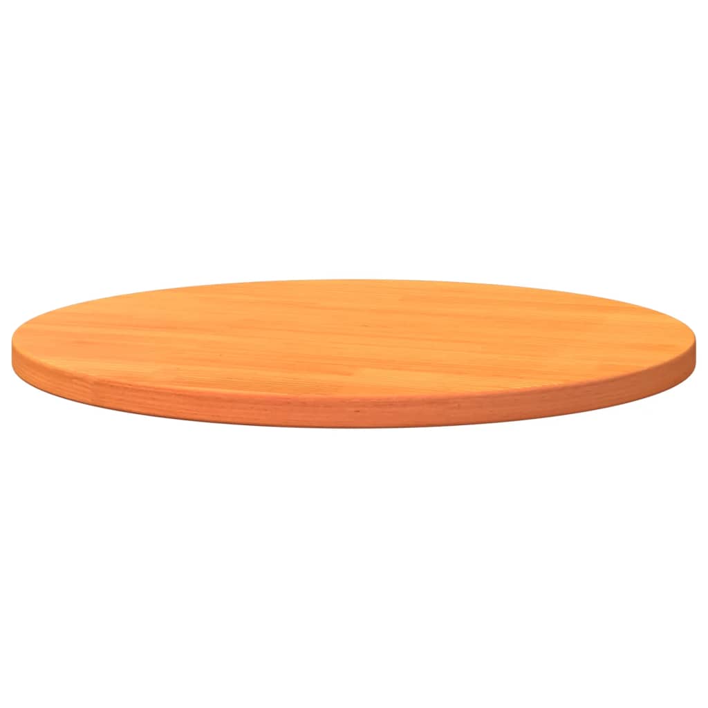 Piano Tavolo Rotondo Marrone Cera Ã˜60x2,5cm Legno Massello Pino
