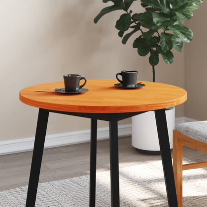 Piano Tavolo Rotondo Marrone Cera Ã˜70x2,5cm Legno Massello Pino