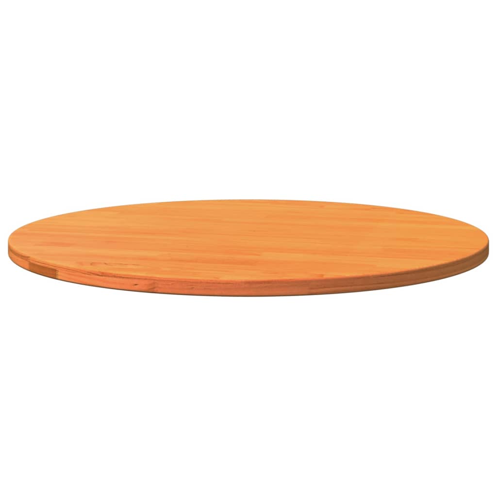 Piano Tavolo Rotondo Marrone Cera Ã˜80x2,5cm Legno Massello Pino