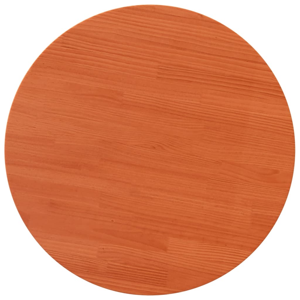 Piano Tavolo Rotondo Marrone Cera Ã˜90x2,5cm Legno Massello Pino