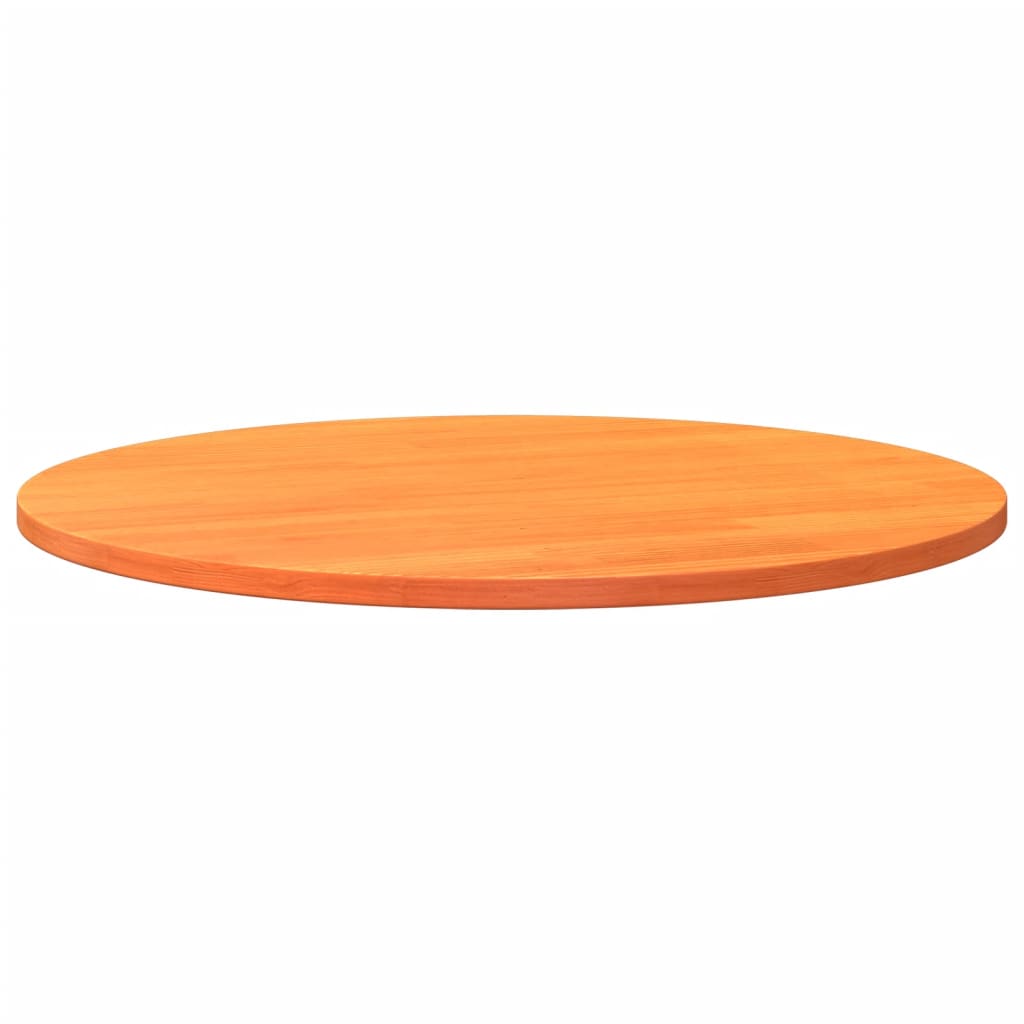 Piano Tavolo Rotondo Marrone Cera Ã˜90x2,5cm Legno Massello Pino