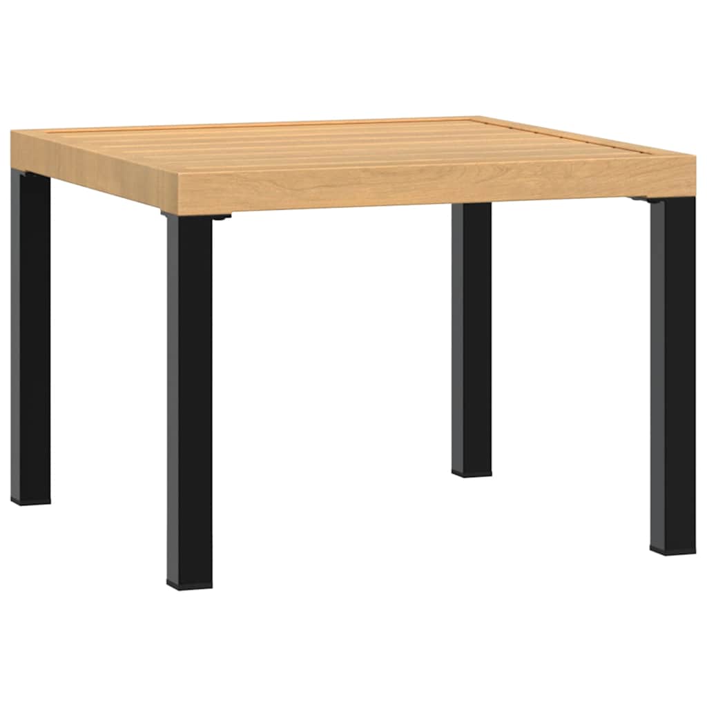 Tavolino Giardino Nero 55x55x39,5cm Acciaio Verniciato Polvere