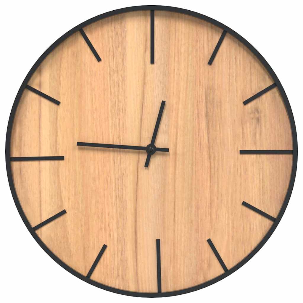Orologio a Parete Marrone Ã˜39 cm in Ferro e Legno Multistrato