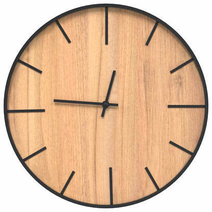 Orologio a Parete Marrone Ã˜39 cm in Ferro e Legno Multistrato