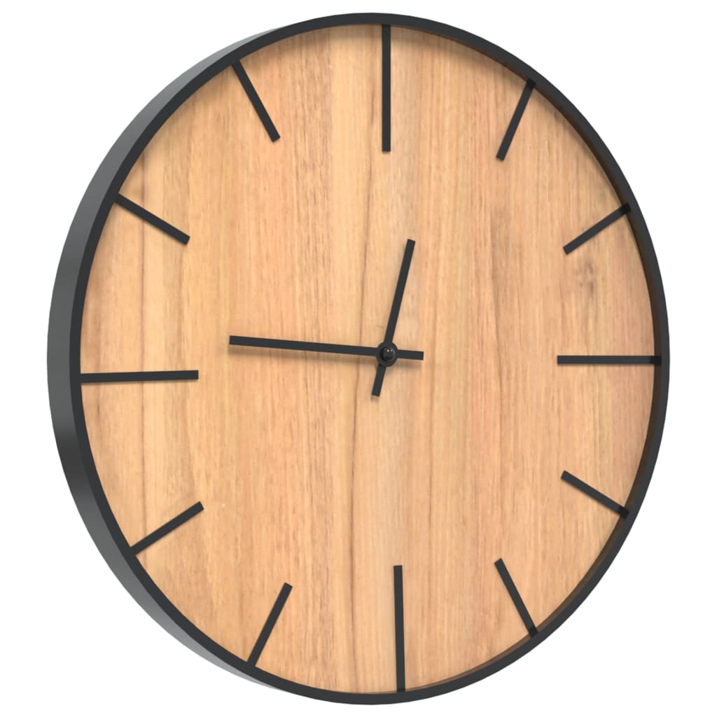 Orologio a Parete Marrone Ã˜39 cm in Ferro e Legno Multistrato