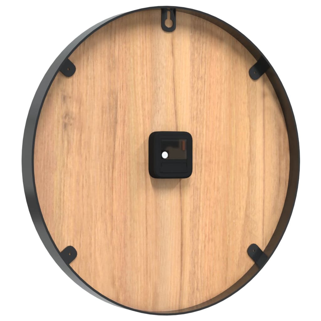 Orologio a Parete Marrone Ã˜39 cm in Ferro e Legno Multistrato