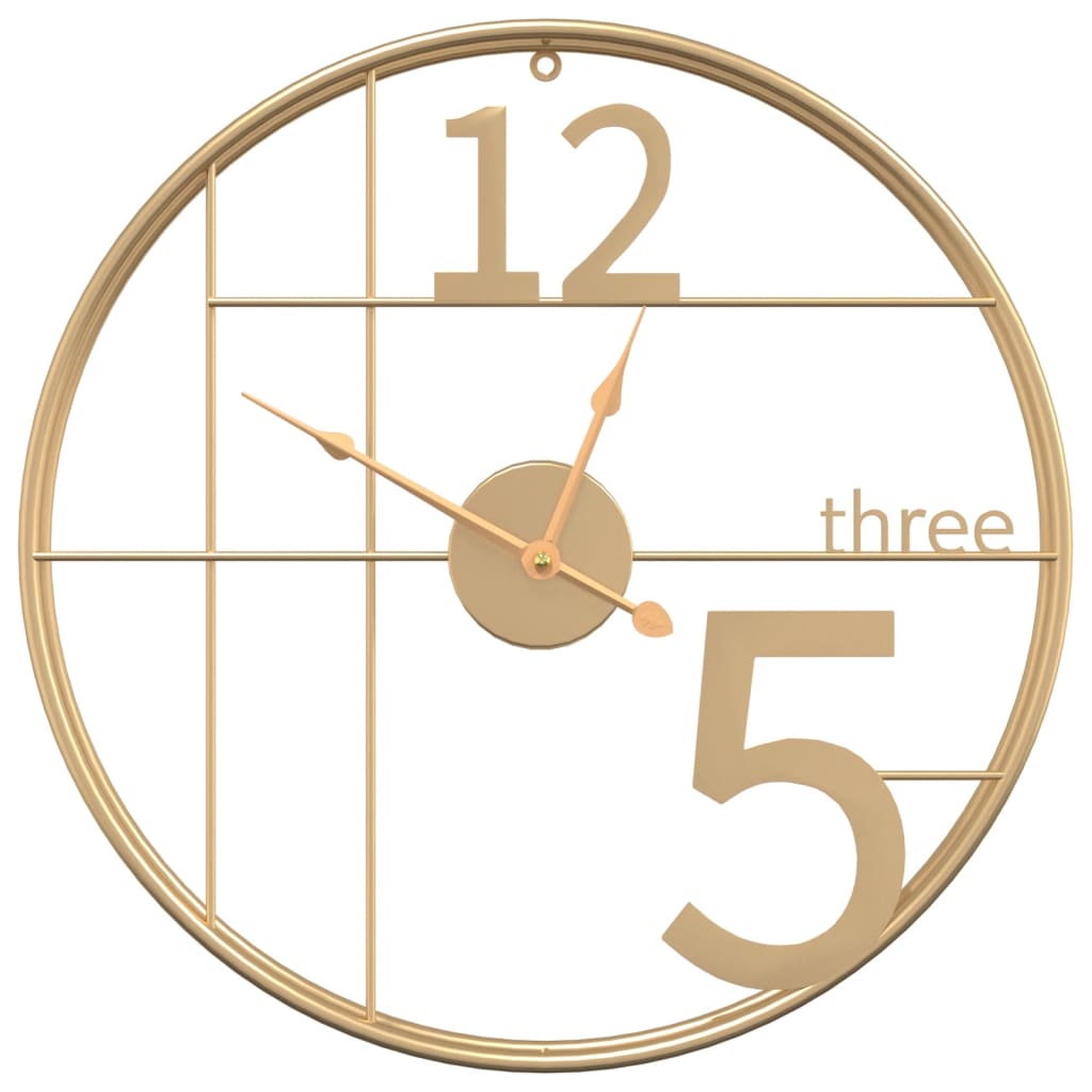 Orologio da Parete Oro Ã˜50 cm in Ferro