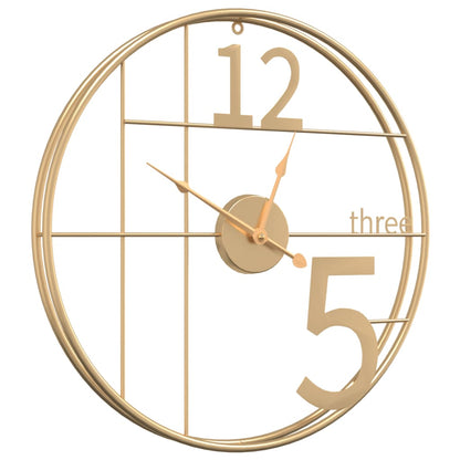 Orologio da Parete Oro Ã˜50 cm in Ferro