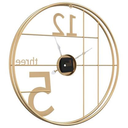 Orologio da Parete Oro Ã˜50 cm in Ferro
