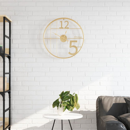 Orologio da Parete Oro Ã˜50 cm in Ferro