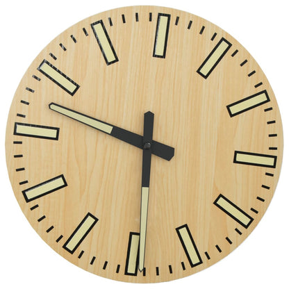 Orologio a Parete con Ore e Lancette Luminose Giallo ÃƒËœ30 cm